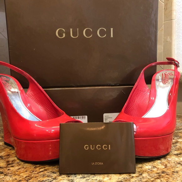 Gucci Vitello Vernice soft new corallo size 38 - Picture 2 of 7